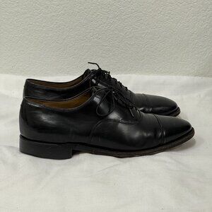 Johnston & Murphy Mens 9 1/2 9.5 D  22-02981 Melton Black Dress Cap Toe Oxfords